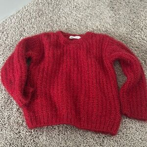 Red sweater sparkly sweater H&M size 4-6 years old